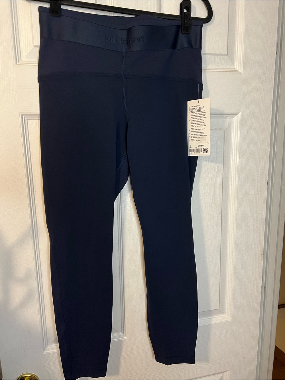 #422 Lululemon License to Train High-Rise Tight 25” Logo True Navy Size 10 NWT